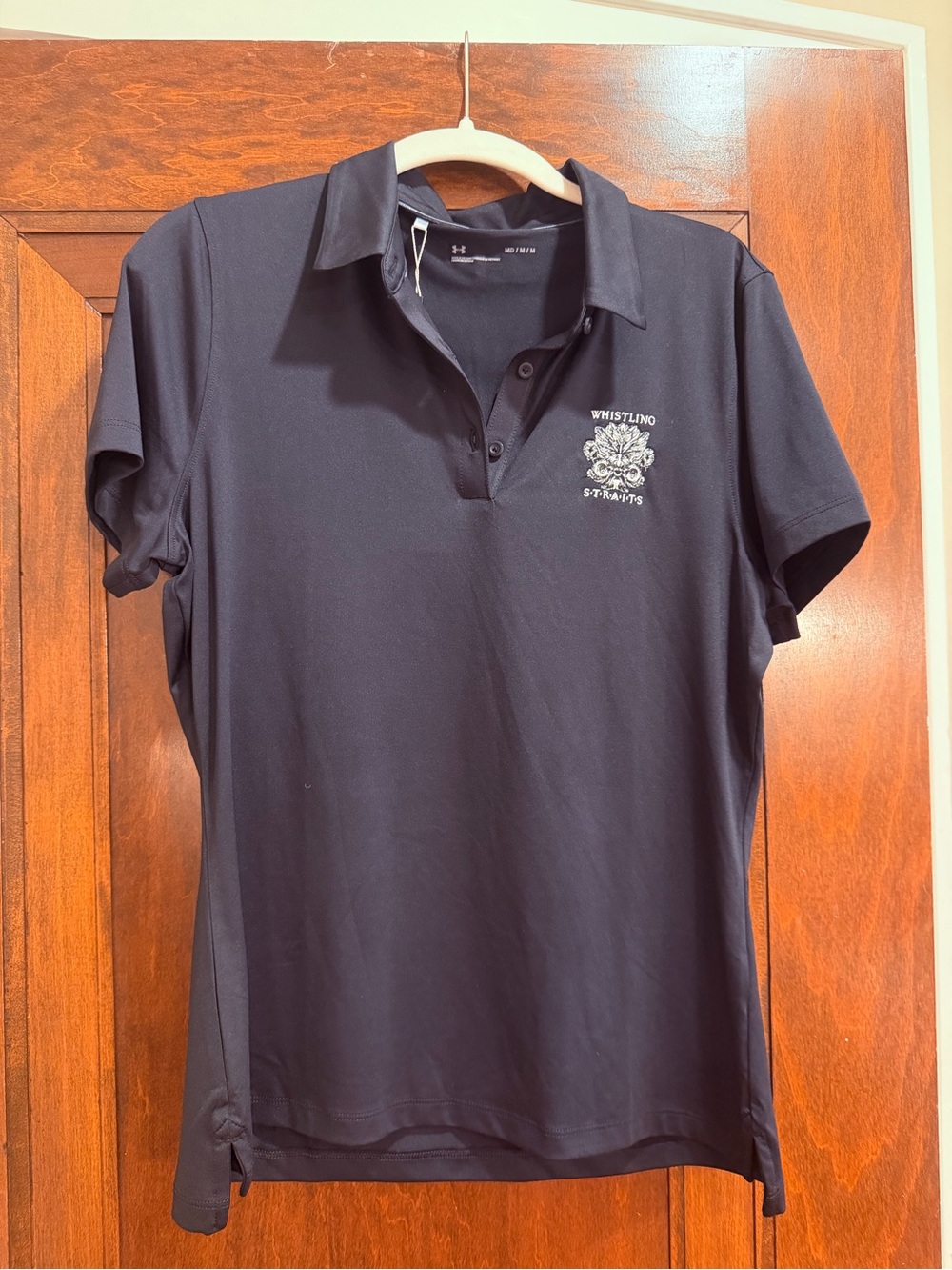NWT Under Armour Women's Black Performance Polo Whistling Straits Golf Medium